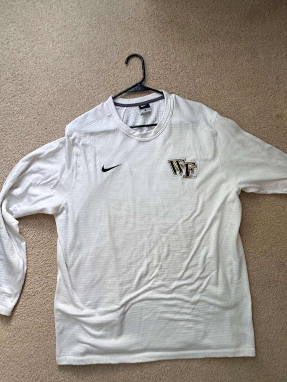 Men's XL Nike Wake Forest waffle weave long sleeve sweatshirt